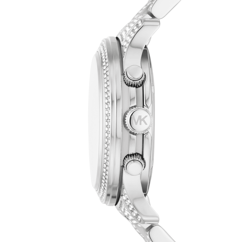 Michael Kors Runway Pav� Silver-Tone Watch mk7434 Watches Michael Kors 