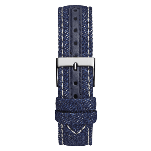 Guess Trend G Stitch Trend Silver-Tone Blue Denim Strap Women's' Watch GW0755L1 Watches Guess 