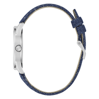 Guess Trend G Stitch Trend Silver-Tone Blue Denim Strap Women's' Watch GW0755L1 Watches Bevilles Jewellers 