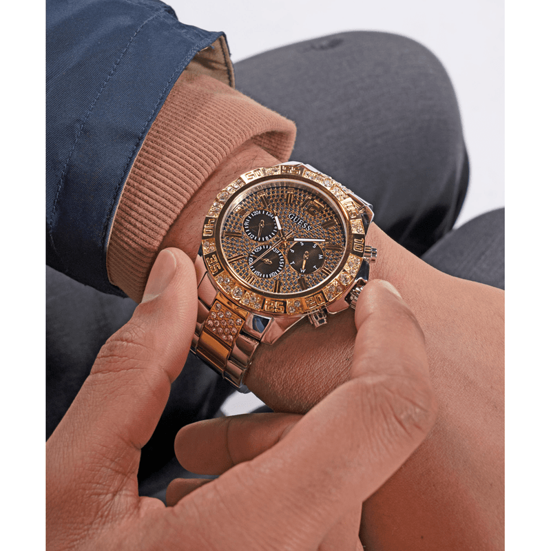 Guess Trend Majestic Trend Two-Tone Silver and Gold-Tone Multi-function Men's Watch GW0796G3 Watches Bevilles Jewellers 