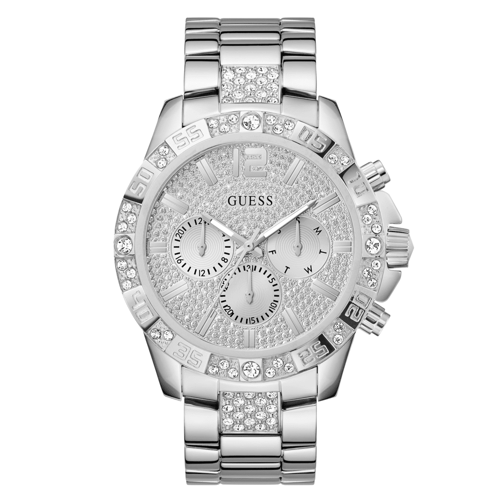 Guess Trend Majestic Trend Silver-Tone Multi-function Men's Watch GW0796G1 Watches Bevilles Jewellers 