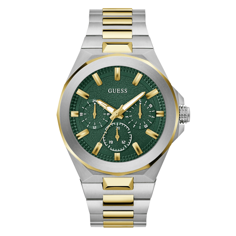Guess Sport Dashboard Sport Two-Tone Silver and Gold-Tone Men's Watch GW0798G3 Watches Bevilles Jewellers 