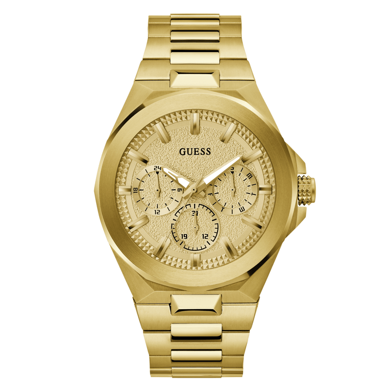 Guess Sport Dashboard Sport Gold-Tone Multi-function Men's Watch GW0798G2 Watches Bevilles Jewellers 
