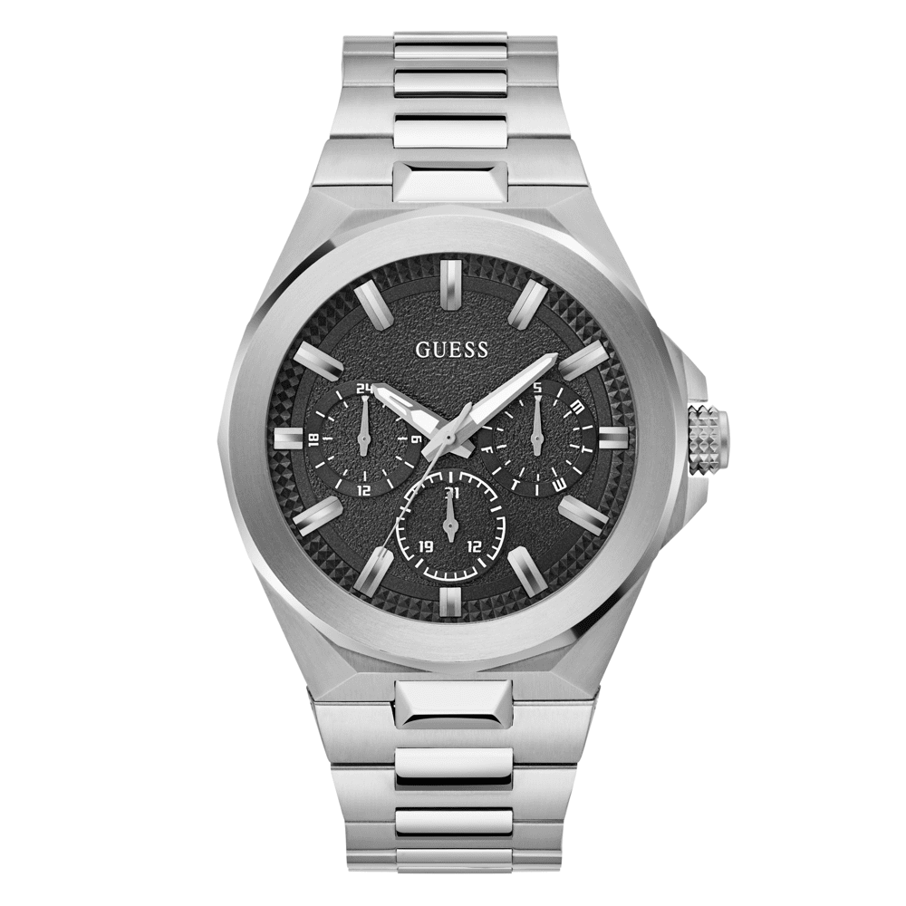 Guess Sport Dashboard Sport Silver-Tone Multi-function Men's Watch GW0798G1 Watches Bevilles Jewellers 