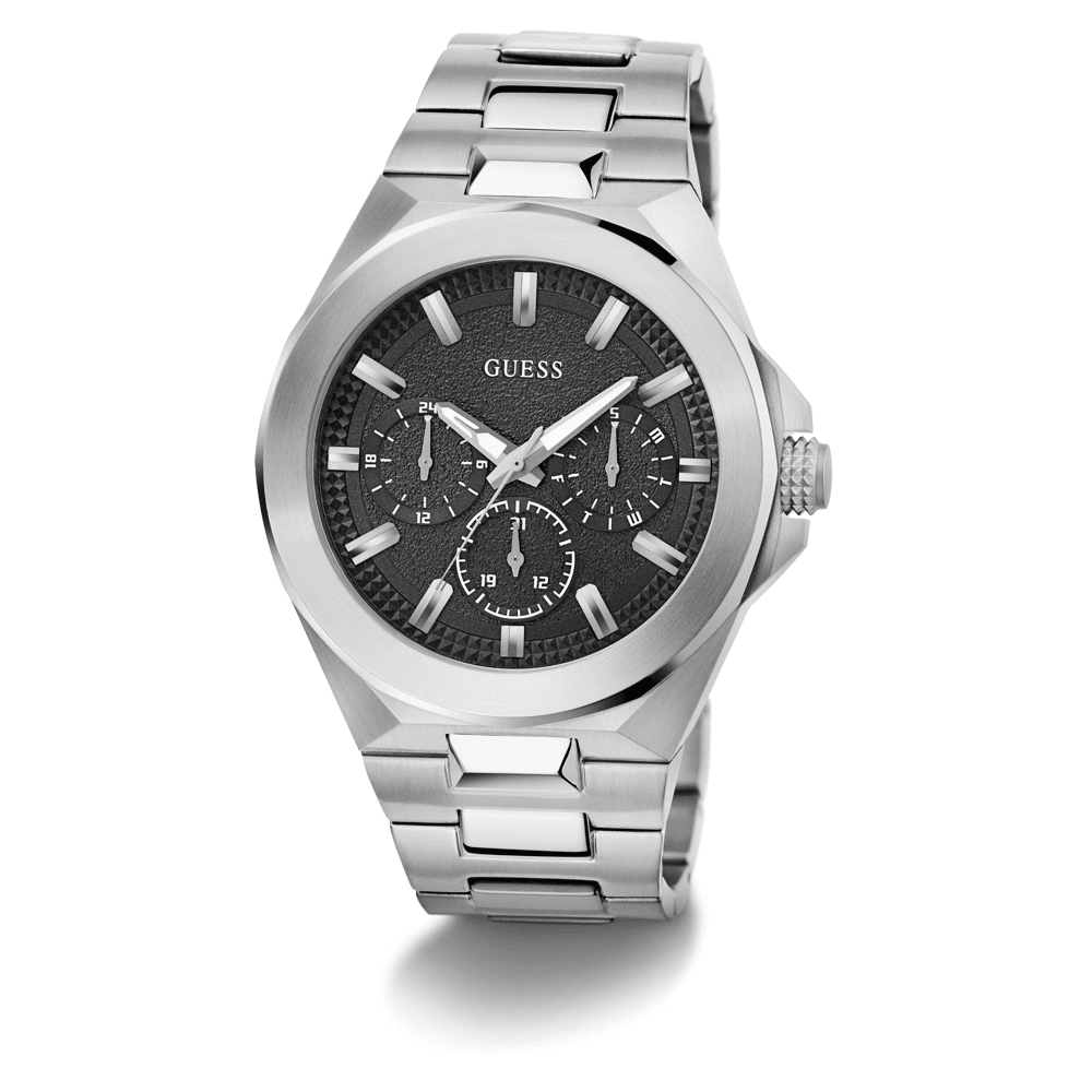 Guess Sport Dashboard Sport Silver-Tone Multi-function Men's Watch GW0798G1 Watches Bevilles Jewellers 