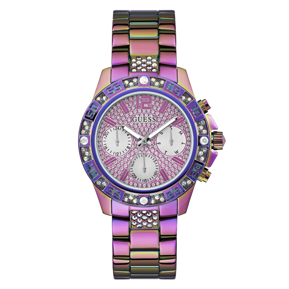 Guess Sport Majesty Sport Iridescent Crystal Bezel Men's Watch