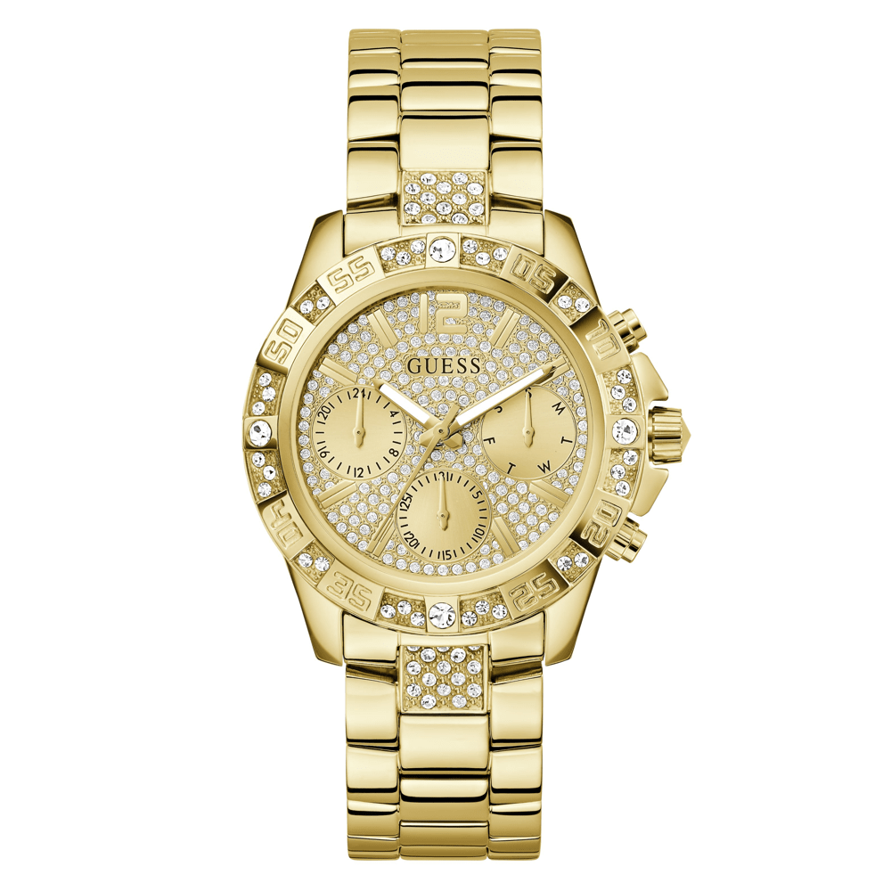 Guess Sport Majesty Sport Gold-Tone Crystal Bezel Men's Watch GW0771L2 Watches Bevilles Jewellers 