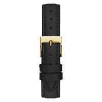 Guess Bejeweled Enchantment Bejeweled Gold-Tone Black Leather Women's Watch GW0764L2 Watches Bevilles Jewellers 