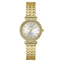 Guess Bejeweled Enchantment Bejeweled Gold-Tone Analogue Women's Watch GW0763L2 Watches Bevilles Jewellers 
