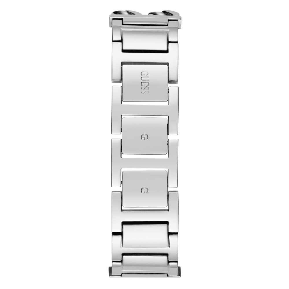 Guess Trend Mod Id Trend Silver-Tone Blue Denim Women's Watch GW0807L1 Watches Bevilles Jewellers 