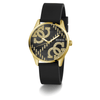 Guess Trend G Stitch Trend Gold-Tone Black Denim Strap Women's Watch GW0755L3 Watches Bevilles Jewellers 