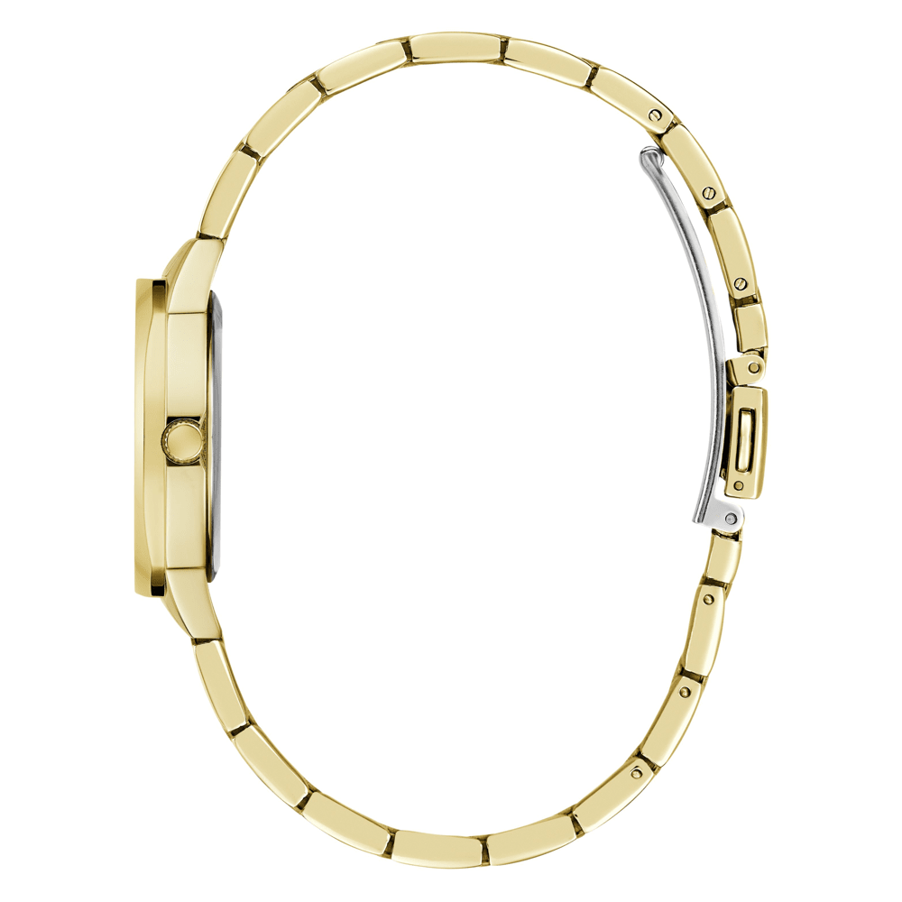 Guess Dress Charlotte Dress Gold-Tone Crystal Bezel Women's Watch GW0767L2 Watches Bevilles Jewellers 
