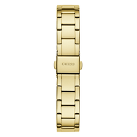 Guess Dress Charlotte Dress Gold-Tone Crystal Bezel Women's Watch GW0767L2 Watches Bevilles Jewellers 