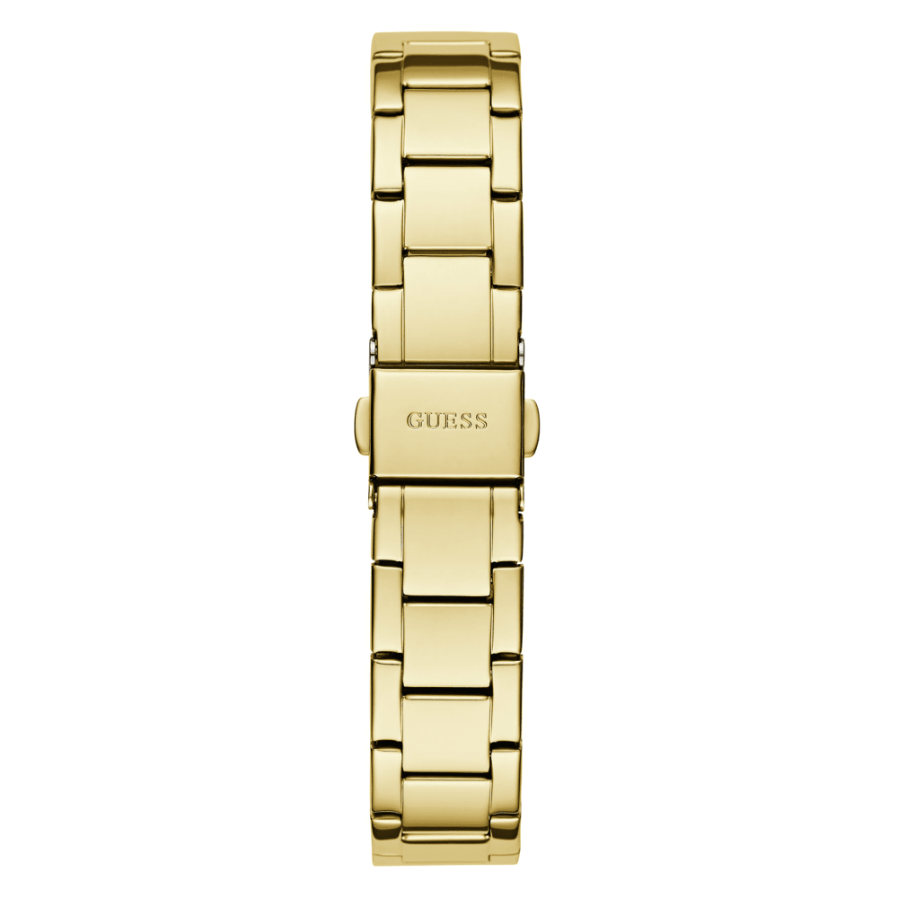 Guess Dress Charlotte Dress Gold-Tone Crystal Bezel Women's Watch GW0767L2 Watches Bevilles Jewellers 