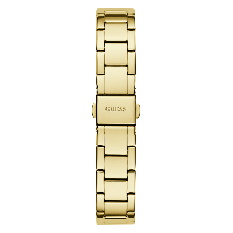 Guess Dress Charlotte Dress Gold-Tone Crystal Bezel Women's Watch GW0767L2 Watches Bevilles Jewellers 