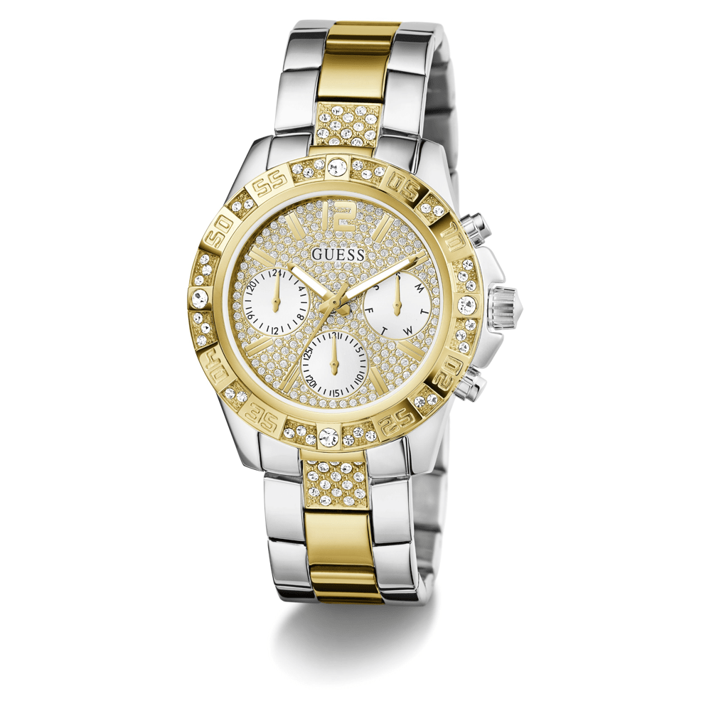 Guess Sport Majesty Sport Two Tone Gold and Silver-Tone Crystal Bezel Men's Watch GW0771L3 Watches Guess 