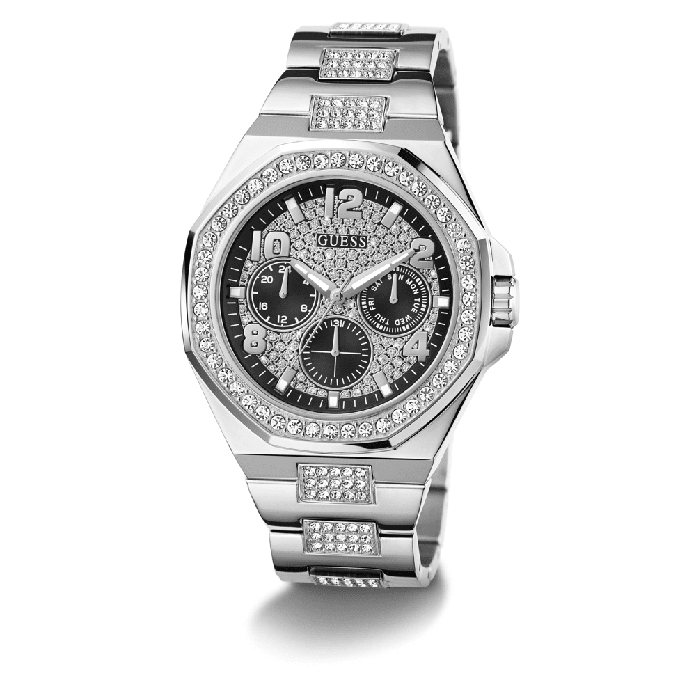 Guess Trend Empire Trend Silver-Tone Multi-function Men's Watch GW0785G3 Watches Bevilles Jewellers 