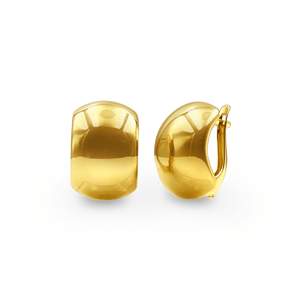 9ct Yellow Gold Silver Filled Rectangle Dome Stud Earrings Bevilles Jewellers 