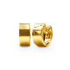 9ct Yellow Gold Silver Infused Plain Huggies Earrings Bevilles Jewellers 
