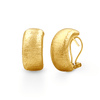 9ct Yellow Gold Silver Infused Half Curve Hoop Earrings Earrings Bevilles Jewellers 