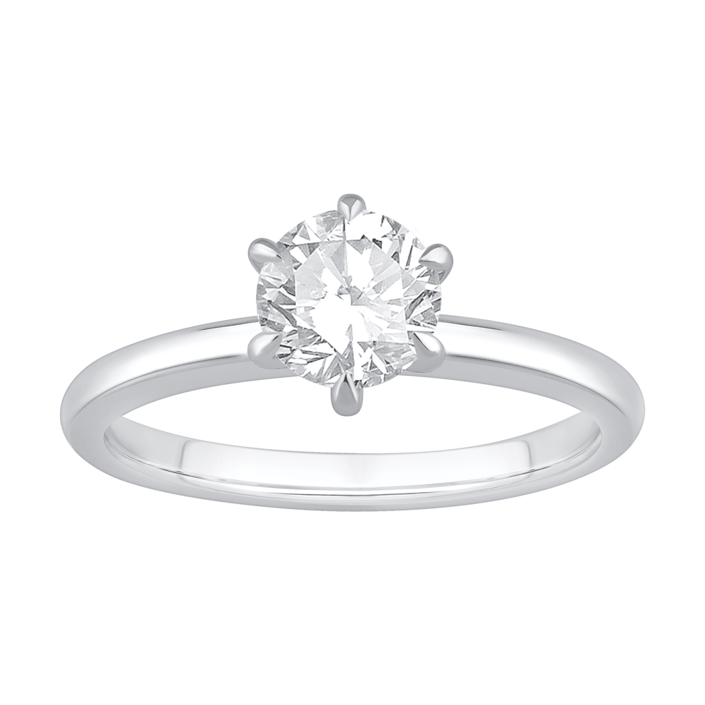 1/2ct Laboratory Grown Diamond Solitaire Ring in 18ct White Gold Bevilles Jewellers 
