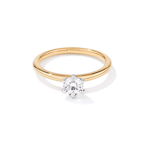 0.50ct Laboratory-Grown Diamond Solitaire Ring in 18kt Yellow and White Gold Rings Bevilles 