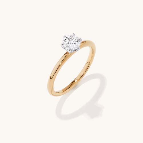 0.50ct Laboratory-Grown Diamond Solitaire Ring in 18kt Yellow and White Gold Rings Bevilles 