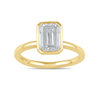 2.00ct Laboratory Grown Diamond Emerald Cut Solitaire Ring in 18ct Yellow Gold Bevilles Jewellers 