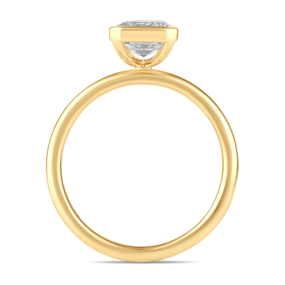 2.00ct Laboratory Grown Diamond Emerald Cut Solitaire Ring in 18kt Yellow Gold Rings Bevilles 