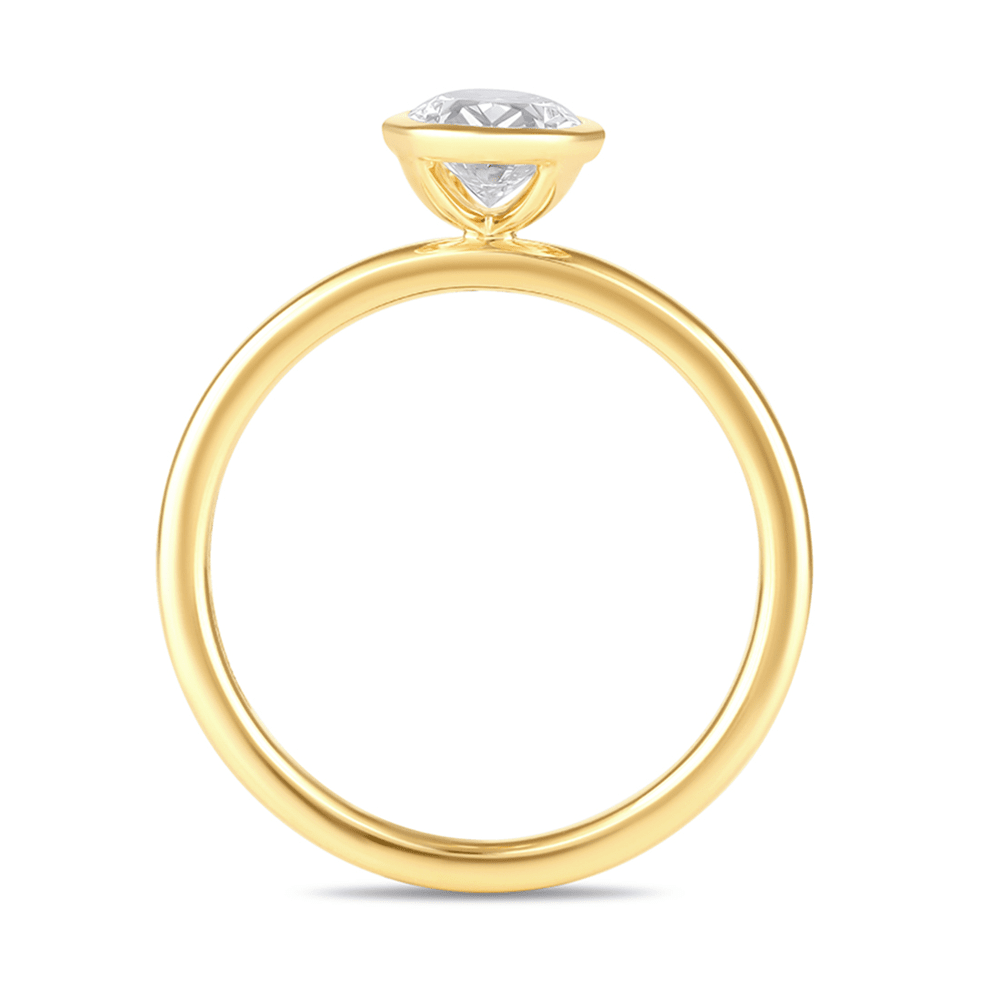 1.00ct Laboratory Grown Diamond Oval Cut Solitaire Ring in 18kt Yellow Gold Rings Bevilles 