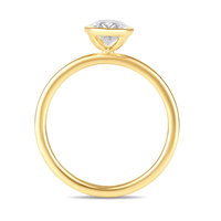 1.00ct Laboratory Grown Diamond Oval Cut Solitaire Ring in 18ct Yellow Gold Bevilles Jewellers 