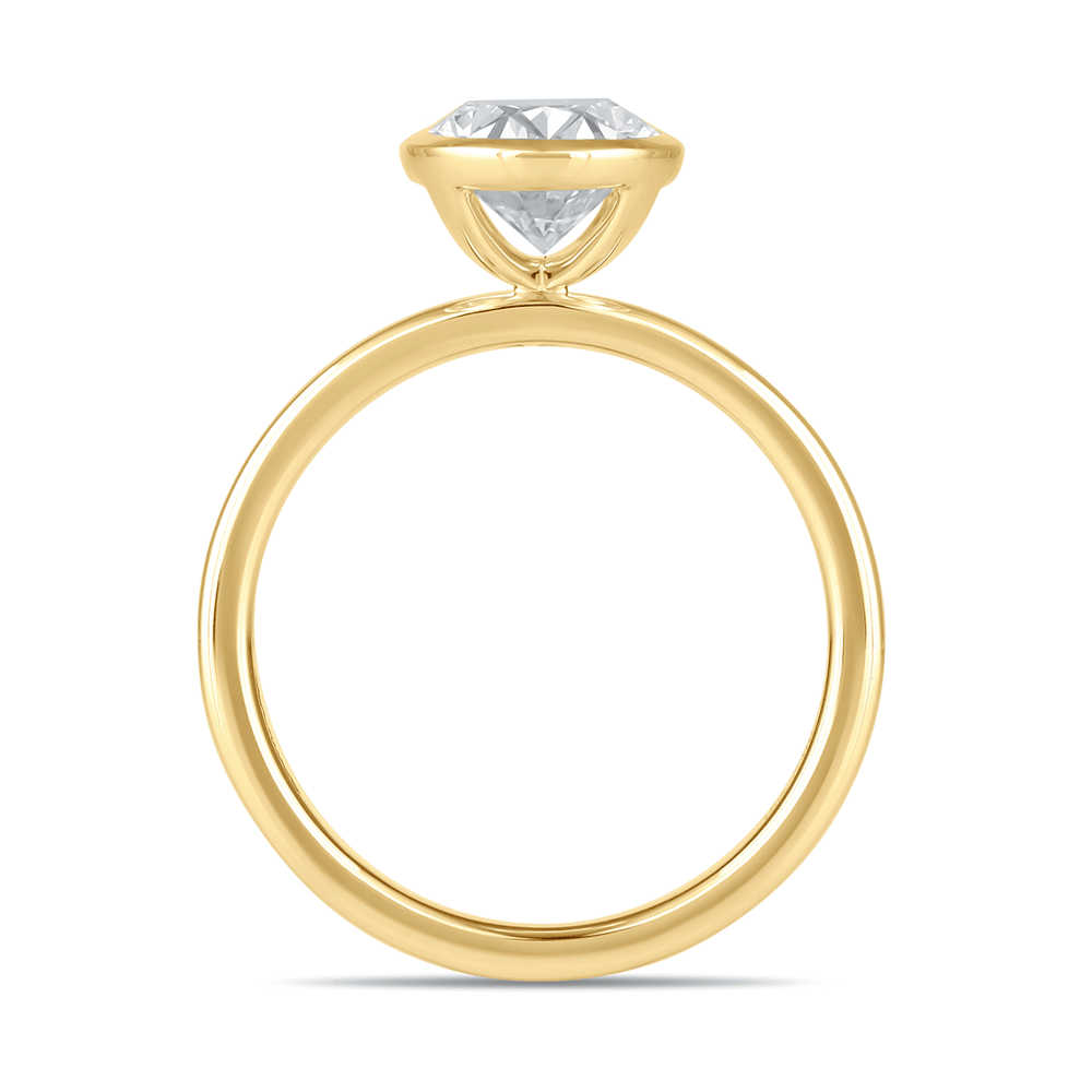 2.00ct Laboratory Grown Diamond Oval Cut Solitaire Ring in 18kt Yellow Gold Rings Bevilles 