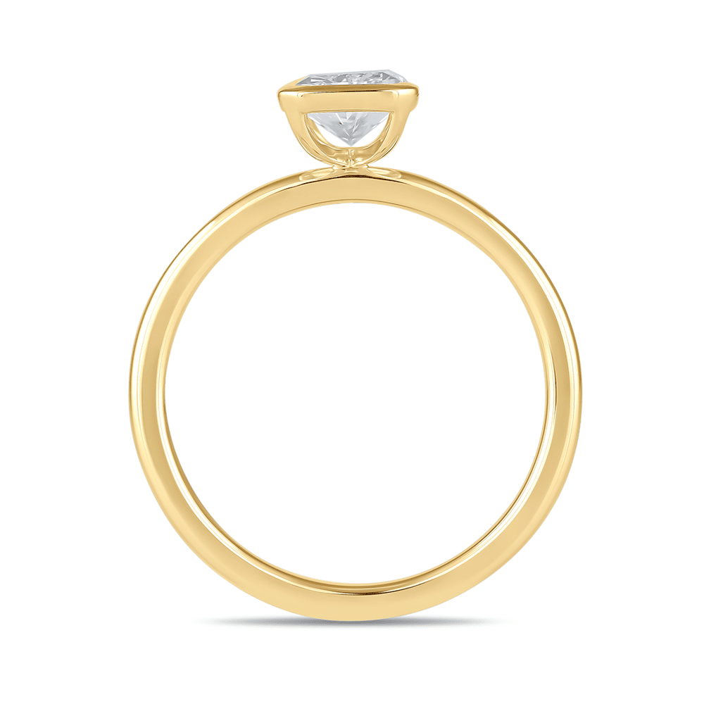 1.00ct Laboratory Grown Diamond Radiant Cut Solitaire Ring in 18kt Yellow Gold Rings Bevilles 