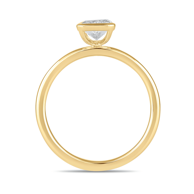 1.00ct Laboratory Grown Diamond Radiant Cut Solitaire Ring in 18ct Yellow Gold Bevilles Jewellers 