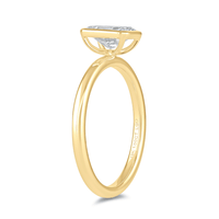 1.00ct Laboratory Grown Diamond Radiant Cut Solitaire Ring in 18ct Yellow Gold Bevilles Jewellers 