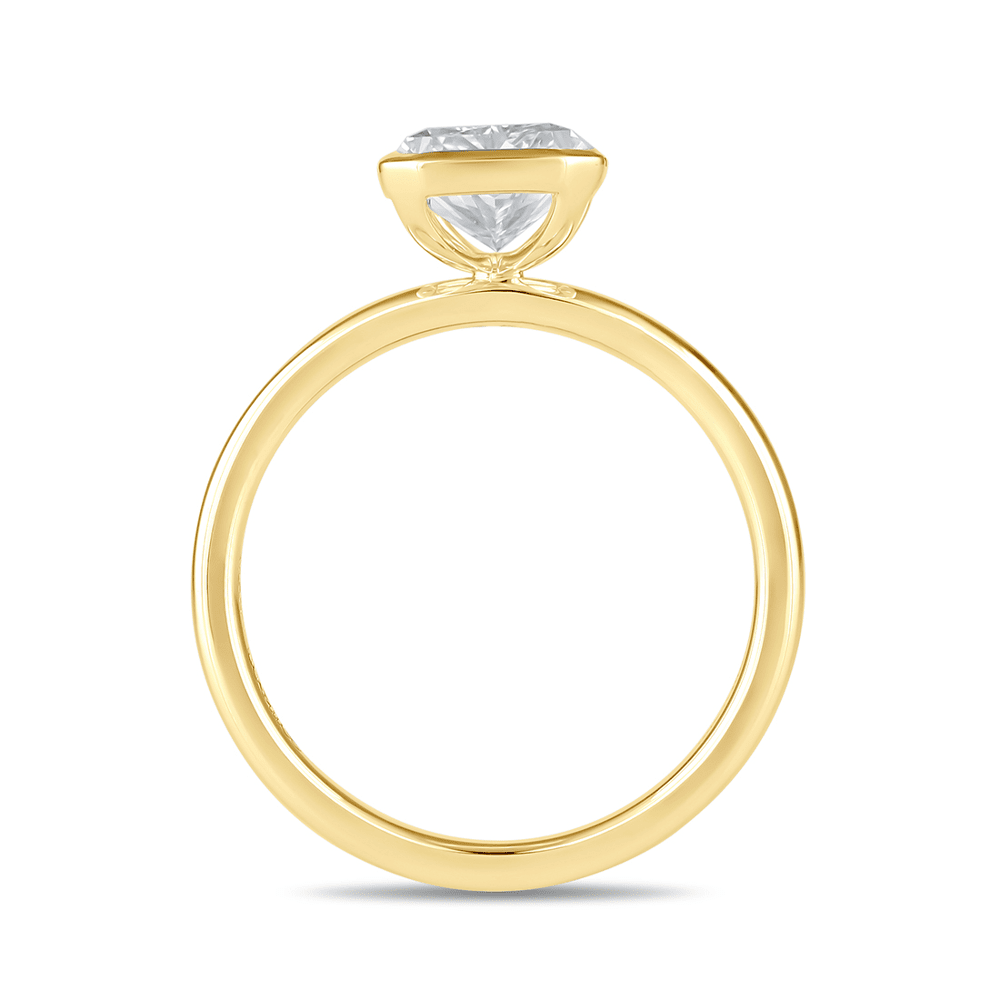 2.00ct Laboratory Grown Diamond Radiant Cut Solitaire Ring in 18ct Yellow Gold Bevilles Jewellers 