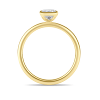 1.00ct Laboratory Grown Diamond Emerald Cut Solitaire Ring in 18ct Yellow Gold Bevilles Jewellers 