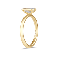 1.00ct Laboratory Grown Diamond Emerald Cut Solitaire Ring in 18ct Yellow Gold Bevilles Jewellers 