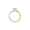 Princess Cut Hidden Halo Shoulder Ring with 2.00tw of Laboratory-Grown Diamonds in 18kt Yellow and White Gold Rings Bevilles 