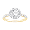 Hidden Halo Solitaire Ring with 2.00ct of Laboratory Grown Diamonds in 18ct Yellow and White Gold Bevilles Jewellers 