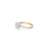 Hidden Halo Solitaire Ring with 2.00tw of Laboratory-Grown Diamonds in 18kt Yellow and White Gold Rings Bevilles 