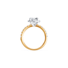 Hidden Halo Solitaire Ring with 2.00tw of Laboratory-Grown Diamonds in 18kt Yellow and White Gold Rings Bevilles 
