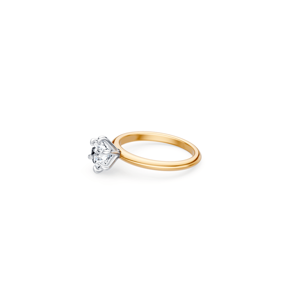 1.50ct Laboratory-Grown Diamond Six Claw Solitaire Ring in 18kt Yellow Gold and 18kt White Gold Rings Bevilles 