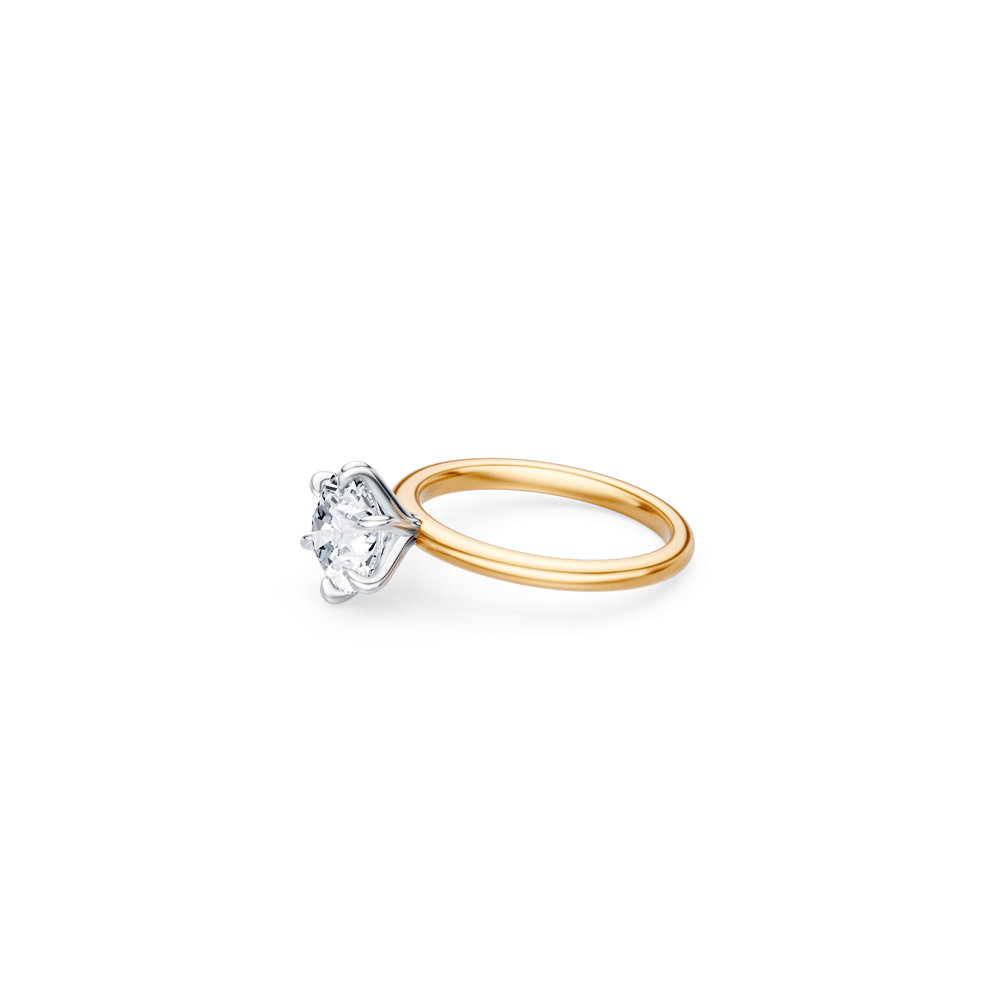 2.00ct Laboratory-Grown Diamond Six Claw Solitaire Ring in 18kt Yellow and White Gold Rings Bevilles 