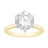 3.00ct Laboratory Grown Diamond Six Claw Solitaire Ring in 18ct Yellow Gold and 18ct White Gold Bevilles Jewellers 