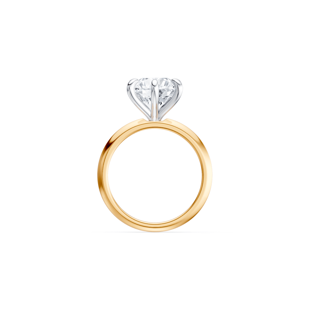 3.00ct Laboratory-Grown Diamond Six Claw Solitaire Ring in 18kt Yellow Gold and 18kt White Gold Rings Bevilles 
