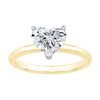 1.50ct Laboratory Grown Diamond Heart Cut Solitaire Ring in 18ct Yellow and White Gold Bevilles Jewellers 