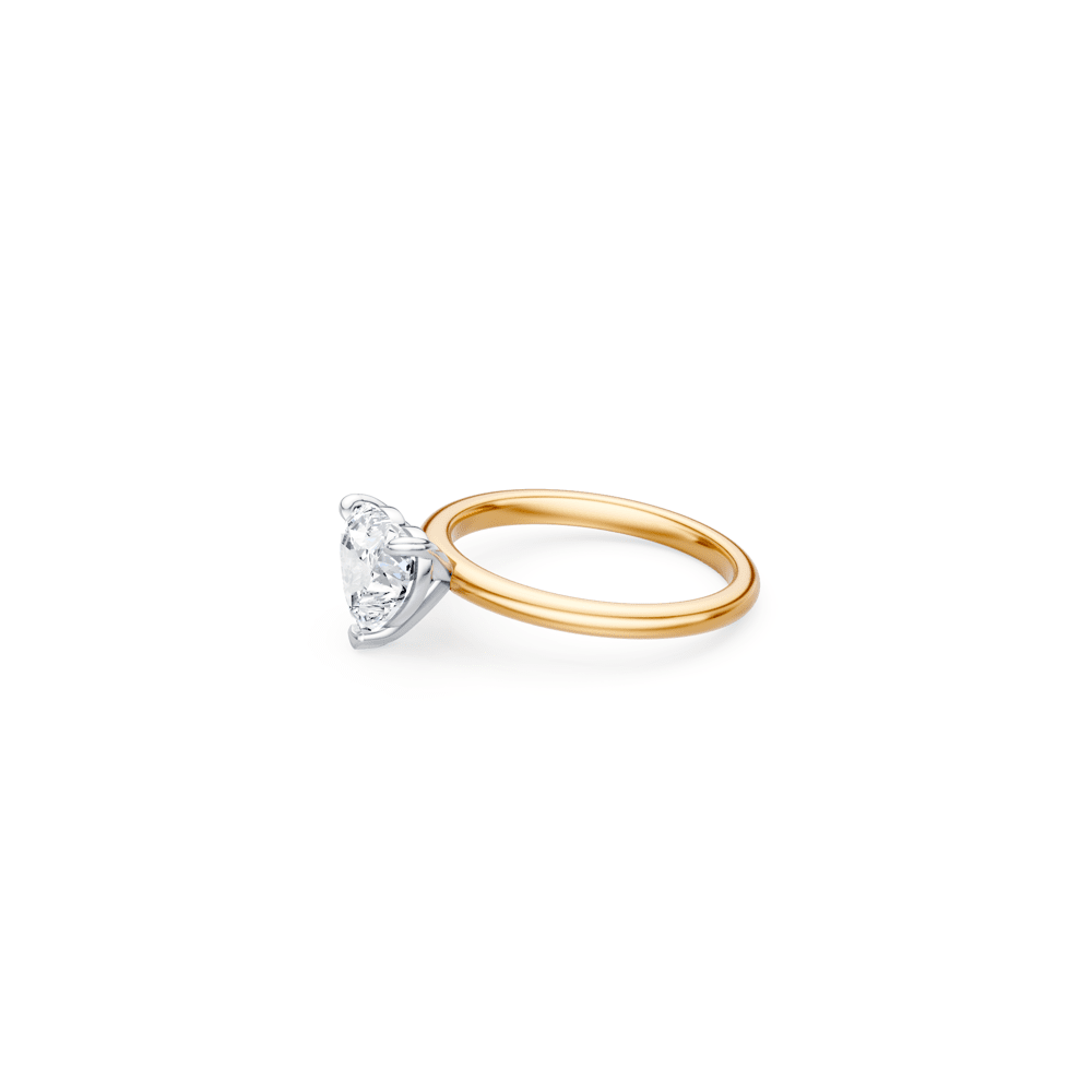 1.50ct Laboratory-Grown Diamond Heart Cut Solitaire Ring in 18kt Yellow and White Gold Rings Bevilles 