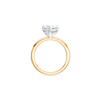 2.00ct Laboratory Grown Diamond Heart Cut Solitaire Ring in 18kt Yellow and White Gold Rings Bevilles 
