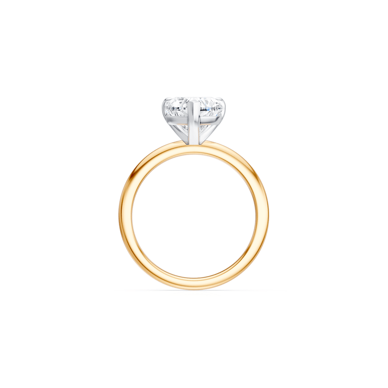2.00ct Laboratory Grown Diamond Heart Cut Solitaire Ring in 18kt Yellow and White Gold Rings Bevilles 